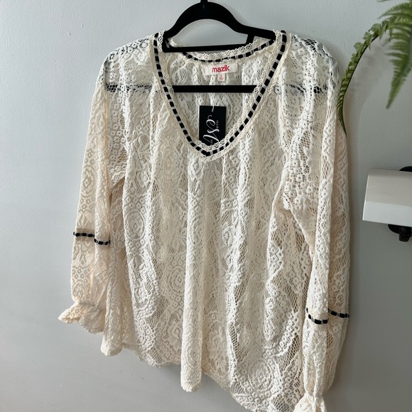 NWT Mazik Lace Blouse size small - Picture 4 of 10